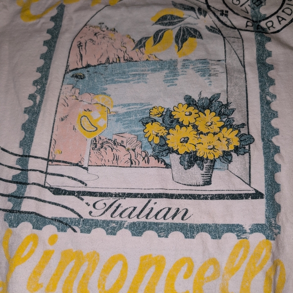 🍋🇮🇹 Capri Limoncello Italian Graphic White T-Shirt - Picture 3 of 9